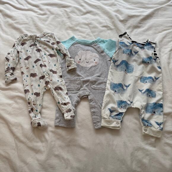 Bundle Baby Gender Neutral One Piece Pants Outfits Bamboo Boutique Size 3-6M - Picture 8 of 8